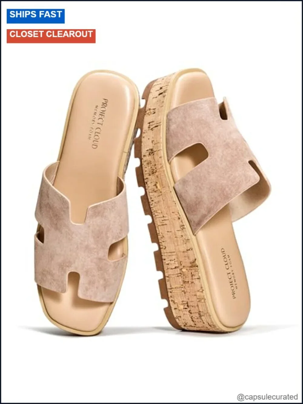 Genuine Leather Platform Wedge Sandals Women Memory Foam Non-Slip Slingback